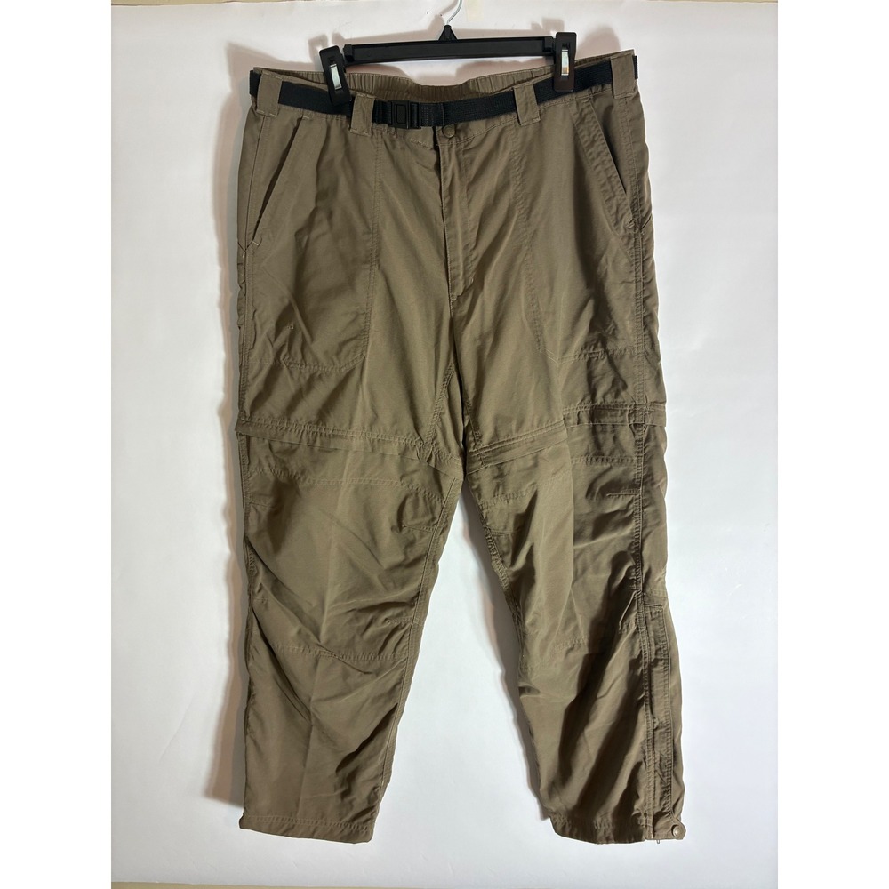 LL Bean Mens Nylon Cargo Pants Khaki Brown 38x30 Gorpcore Utility Techwear